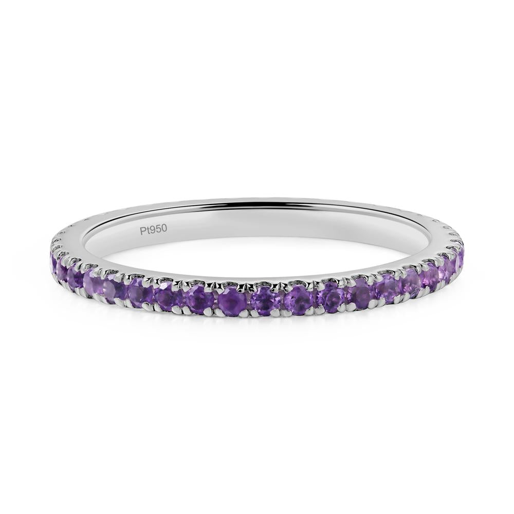 Amethyst Pave Eternity Ring - LUO Jewelry #metal_platinum