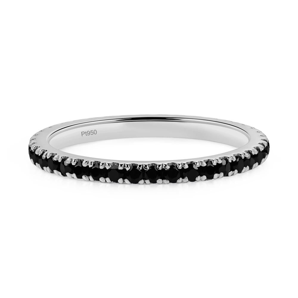 Black Stone Pave Eternity Ring - LUO Jewelry #metal_platinum