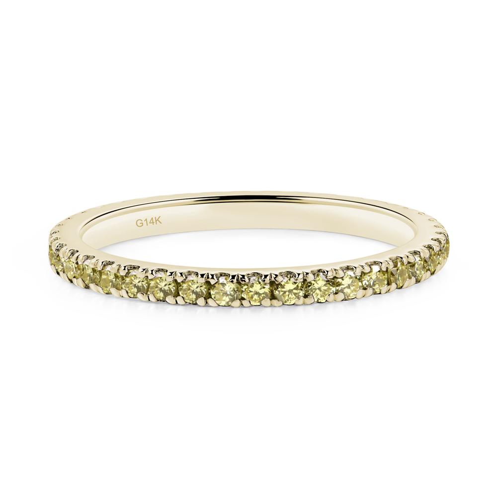 Yellow Cubic Zirconia Pave Eternity Ring - LUO Jewelry #metal_14k yellow gold