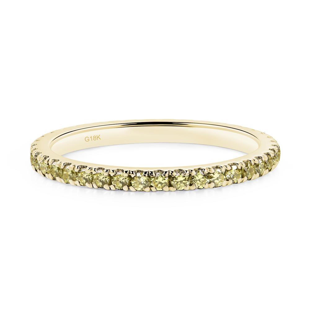 Yellow Cubic Zirconia Pave Eternity Ring - LUO Jewelry #metal_18k yellow gold