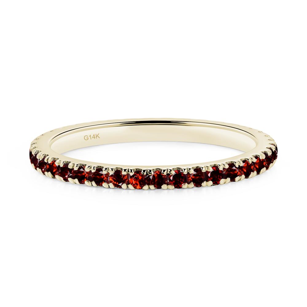 Garnet Pave Eternity Ring - LUO Jewelry #metal_14k yellow gold
