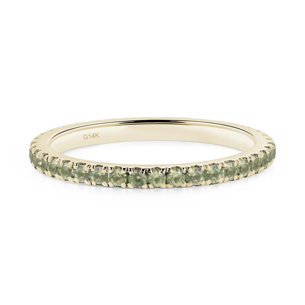 Peridot Pave Eternity Ring - LUO Jewelry #metal_14k yellow gold