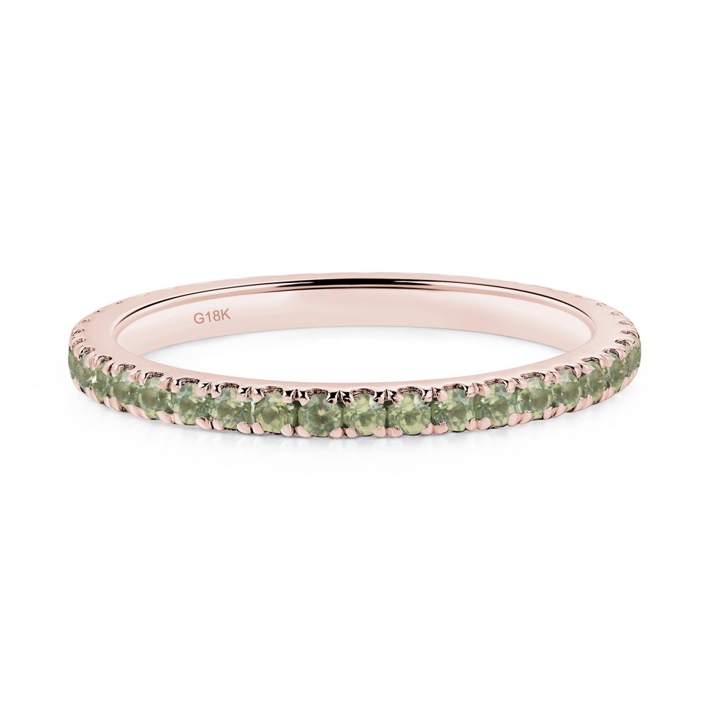 Peridot Pave Eternity Ring - LUO Jewelry #metal_18k rose gold
