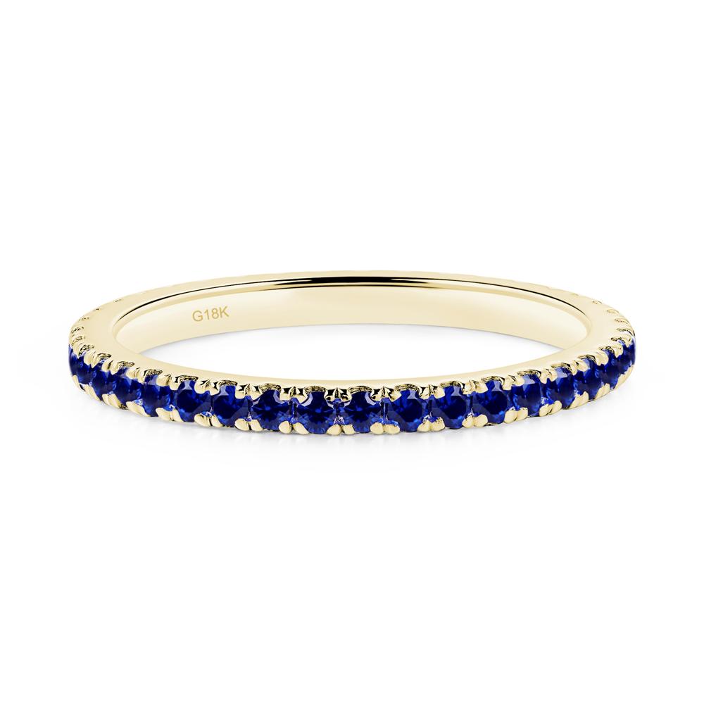 Sapphire Pave Eternity Ring - LUO Jewelry #metal_18k yellow gold
