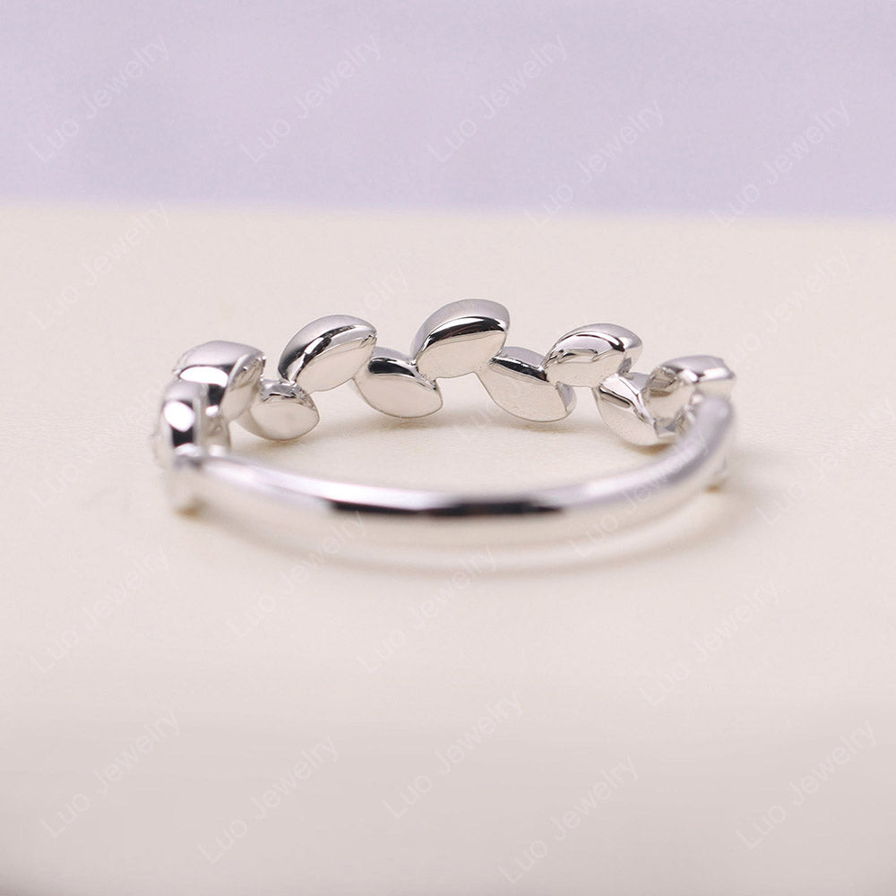 Cubic Zirconia Leaf Band Ring