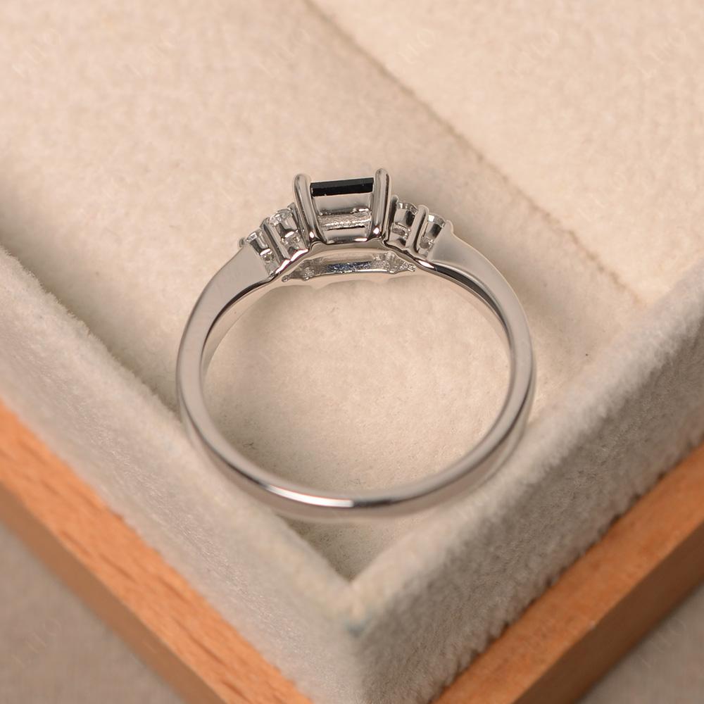 Princess Cut Lab Grown Sapphire Petite Ring - LUO Jewelry