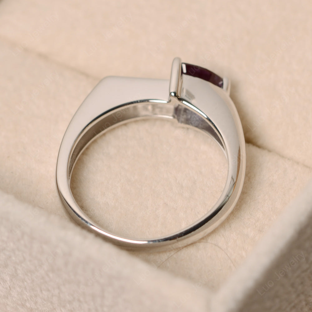Dainty Arrow Alexandrite Promise Ring For Girls - LUO Jewelry
