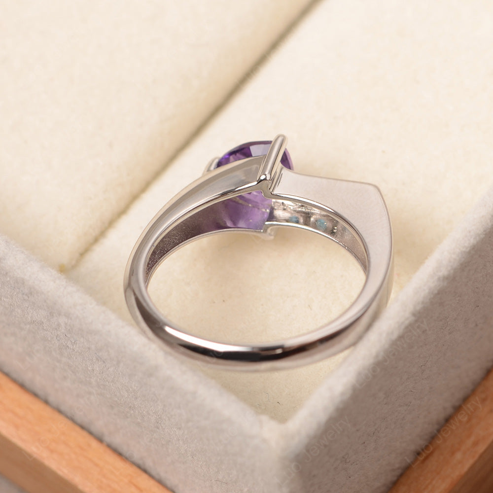 Dainty Arrow Amethyst Promise Ring For Girls - LUO Jewelry