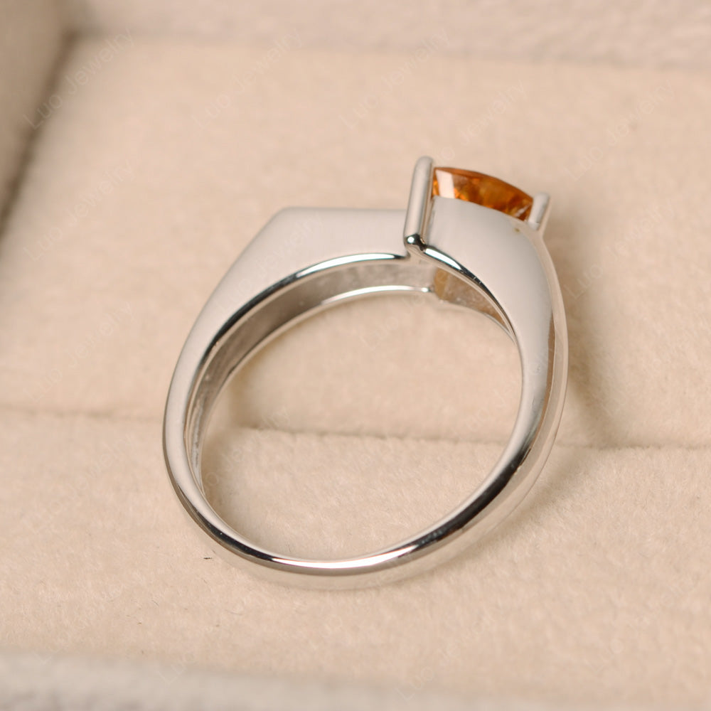 Dainty Arrow Citrine Promise Ring For Girls - LUO Jewelry