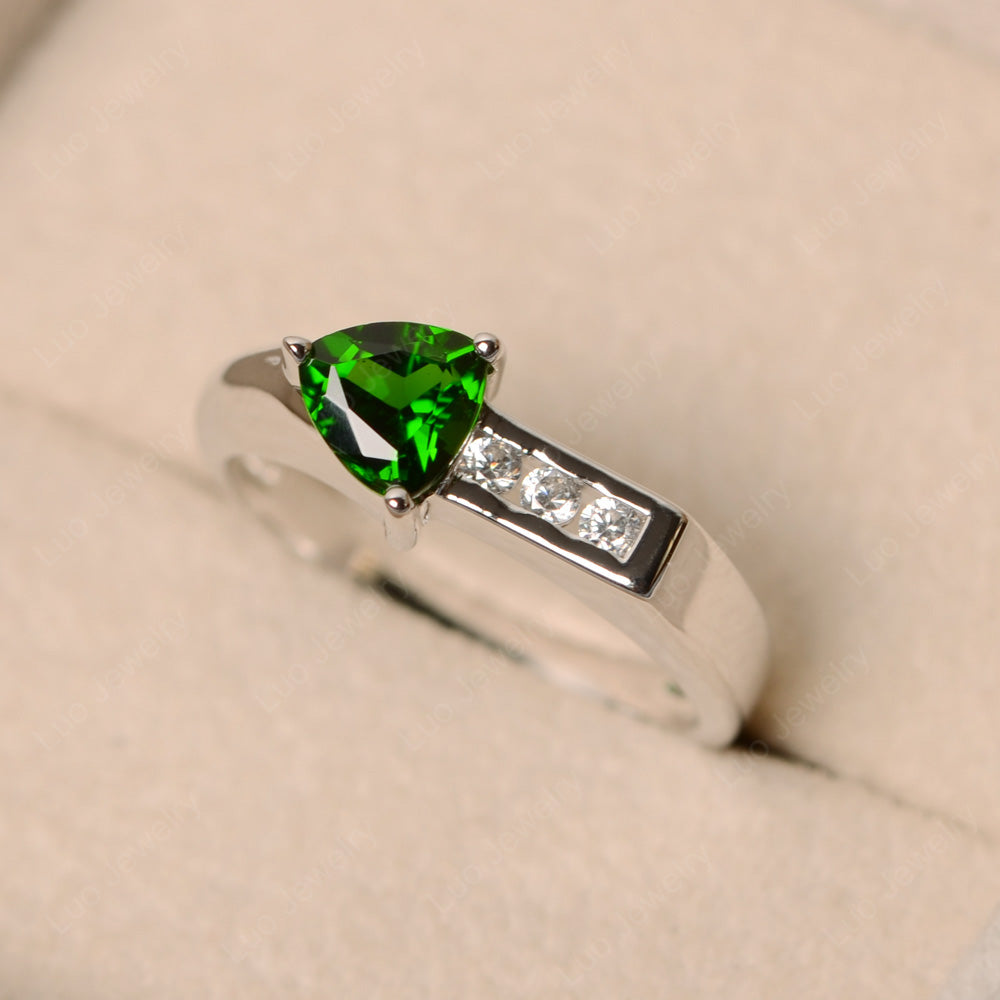 Dainty Arrow Diopside Promise Ring For Girls - LUO Jewelry