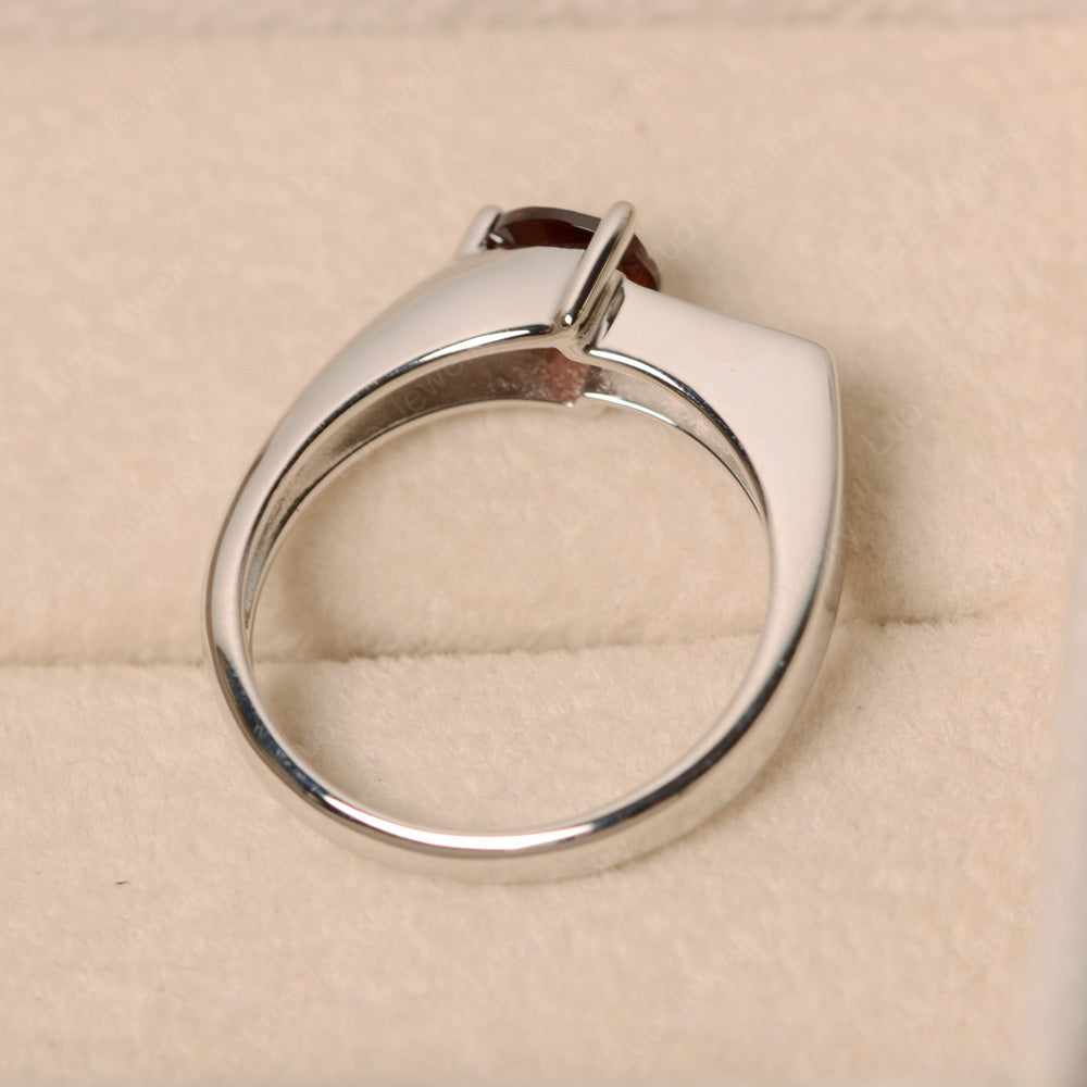 Dainty Arrow Garnet Promise Ring For Girls - LUO Jewelry