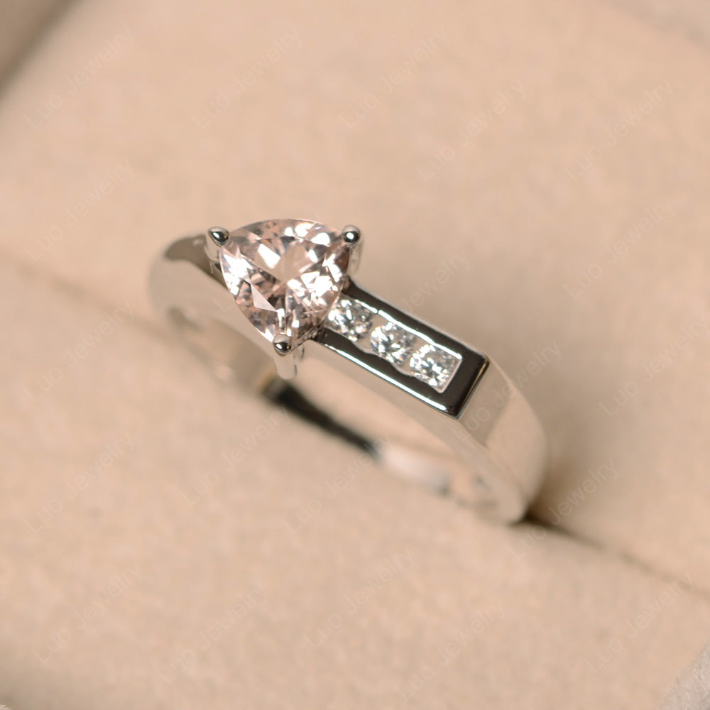 Dainty Arrow Morganite Promise Ring For Girls - LUO Jewelry