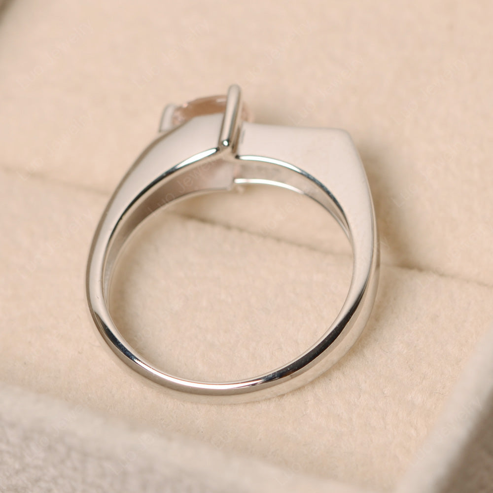 Dainty Arrow Morganite Promise Ring For Girls - LUO Jewelry