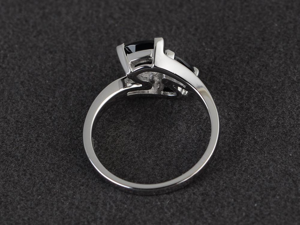 2 Stone Black Stone Mothers Ring - LUO Jewelry