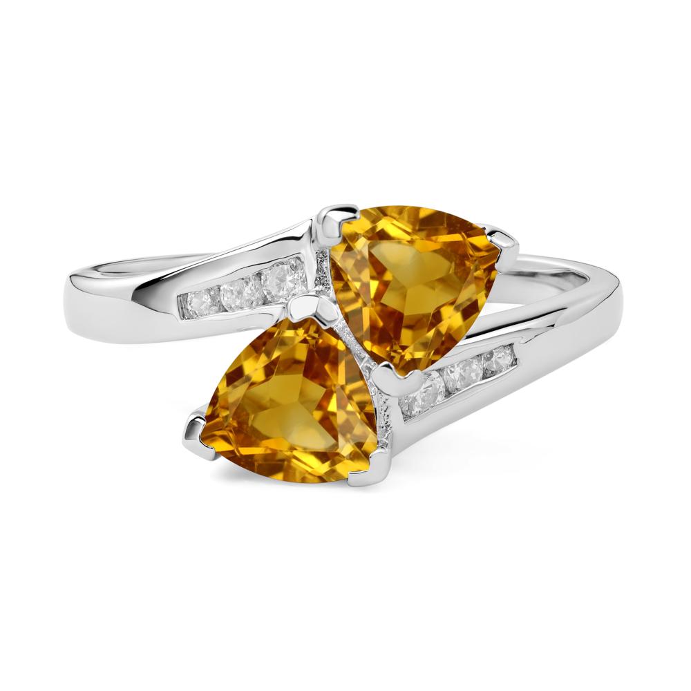 2 Stone Citrine Mothers Ring - LUO Jewelry #metal_sterling silver