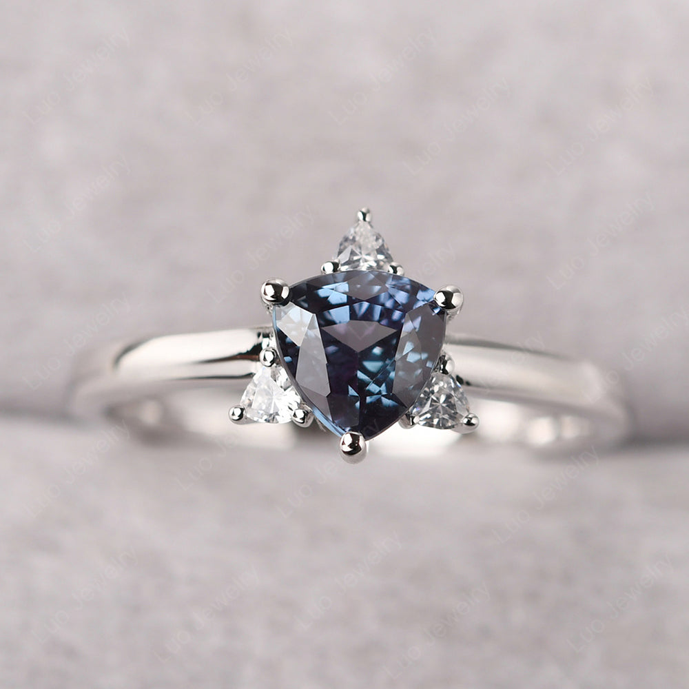 Six Point Star Ring Alexandrite Wedding Ring - LUO Jewelry