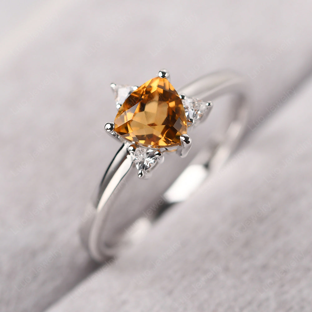 Six Point Star Ring Citrine Wedding Ring - LUO Jewelry