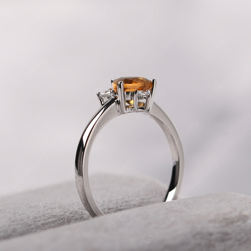 Six Point Star Ring Citrine Wedding Ring - LUO Jewelry