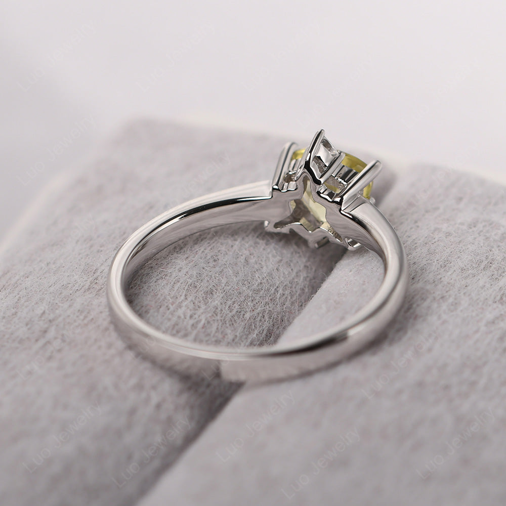 Six Point Star Ring Lemon Quartz Wedding Ring - LUO Jewelry