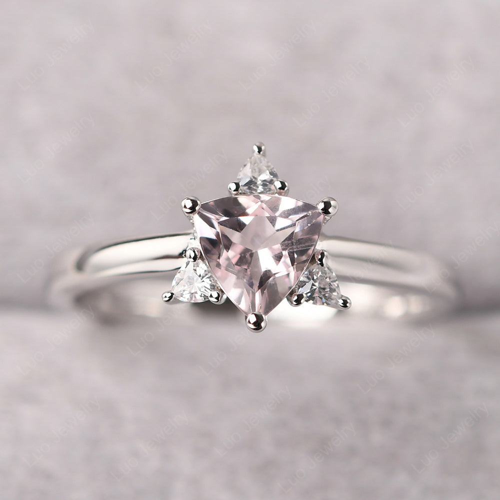 Six Point Star Ring Morganite Wedding Ring - LUO Jewelry