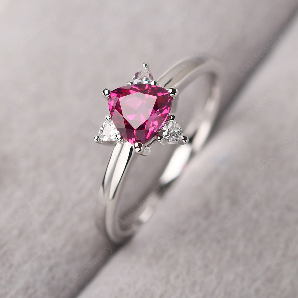Six Point Star Ring Ruby Wedding Ring - LUO Jewelry