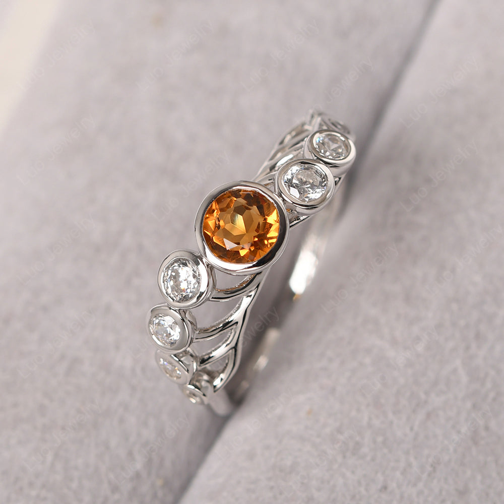 Twisted Multi Stone Citrine Ring - LUO Jewelry