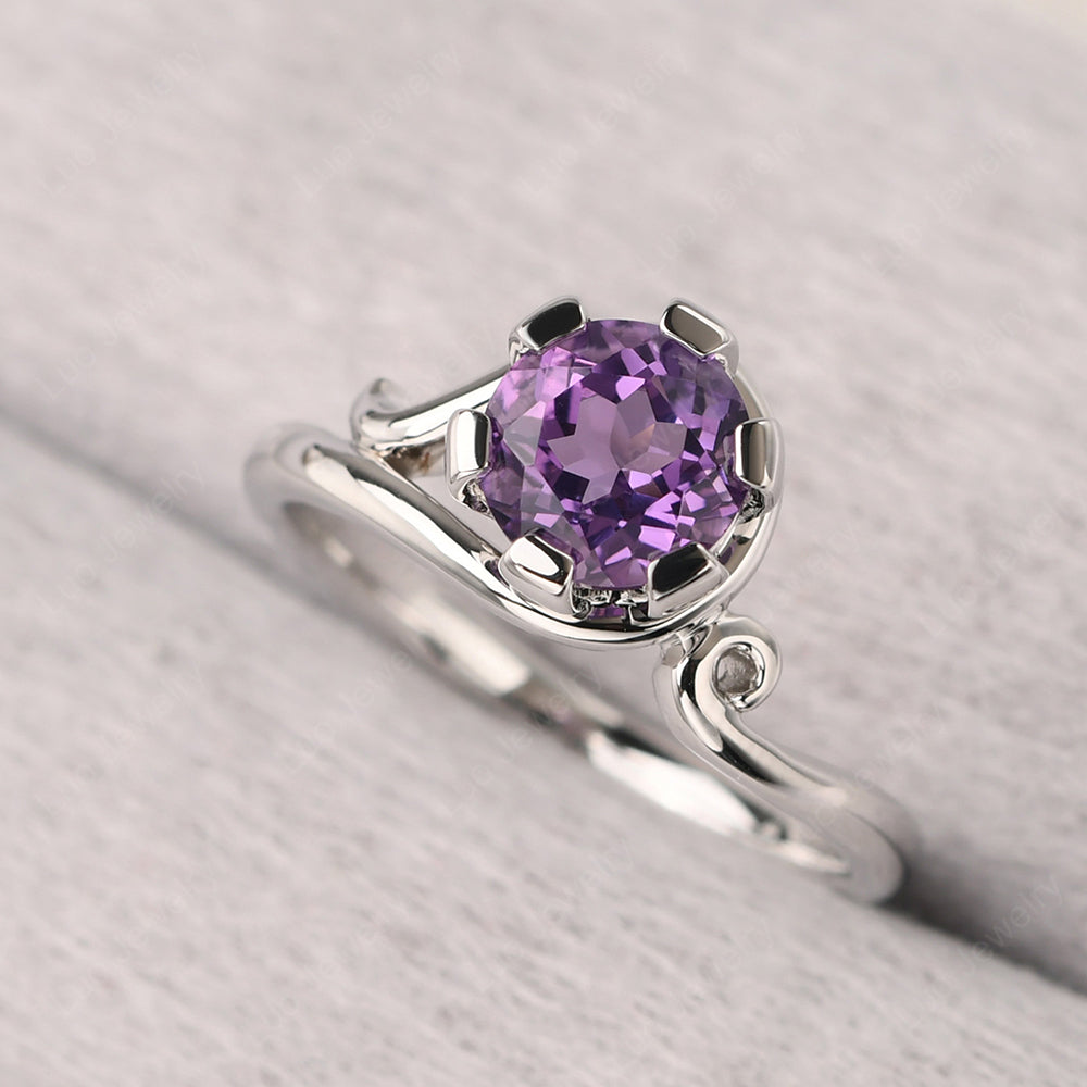 Non-traditional Amethyst Ring - LUO Jewelry